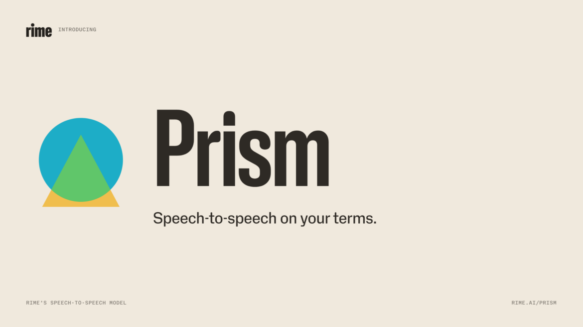 Rime Launches Customizable Speech-to-Speech AI Model for Enterprise Voice Applications